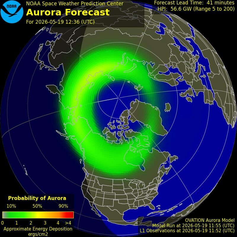 Aurora-Forecast Nordhalbkugel