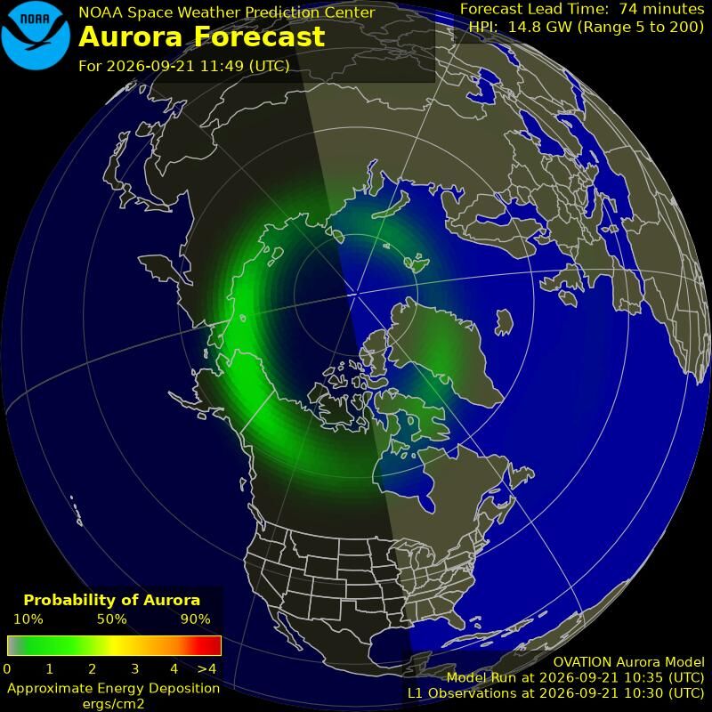 Aurora-Forecast Nordhalbkugel