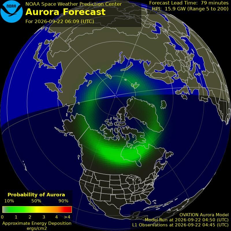 Aurora-Forecast Nordhalbkugel