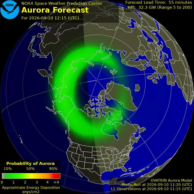 Aurora-Forecast Nordhalbkugel
