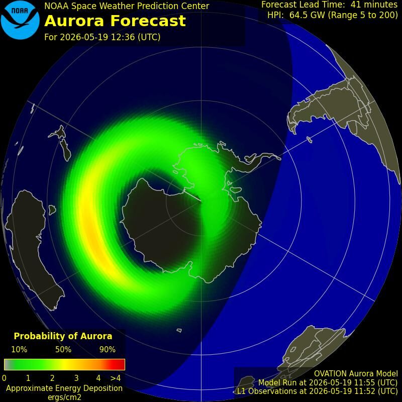 Aurora-Forecast Südhalbkugel